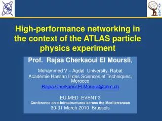 High-performance networking in the context of the ATLAS particle physics experiment