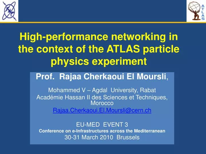 high performance networking in the context of the atlas particle physics experiment