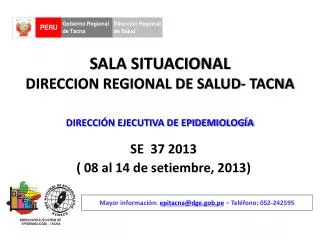 sala situacional direccion regional de salud tacna