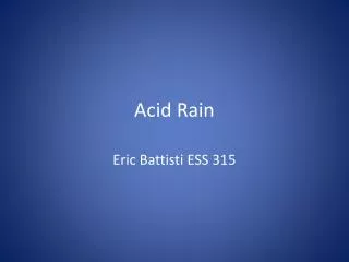 Acid Rain