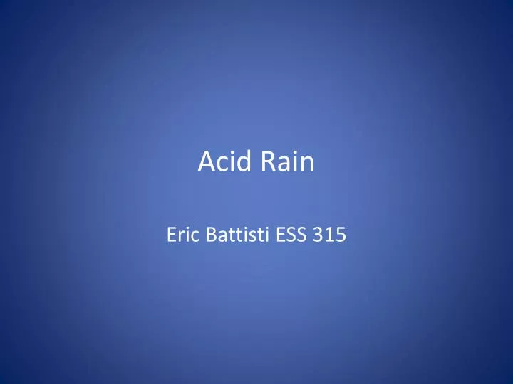 acid rain