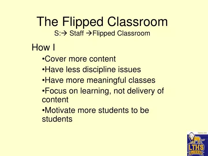 the flipped classroom s s taff flipped classroom