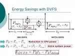 Energy Savings with DVFS - slide 1