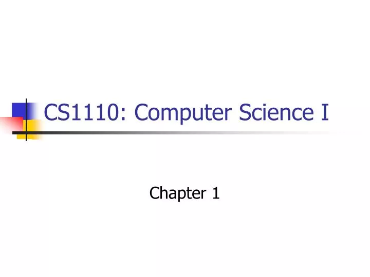 cs1110 computer science i