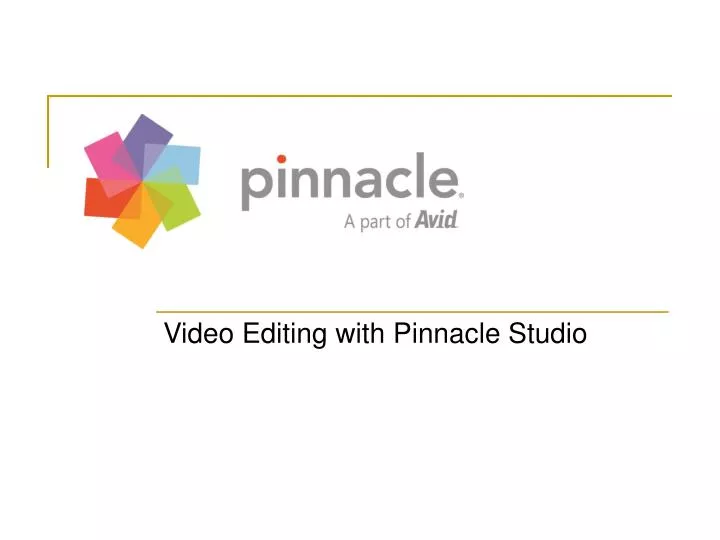 video editing with pinnacle studio