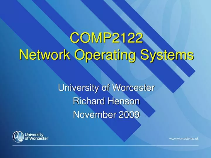 comp2122 network operating systems