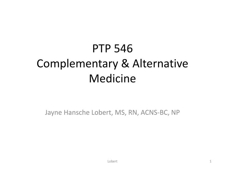 ptp 546 complementary alternative medicine