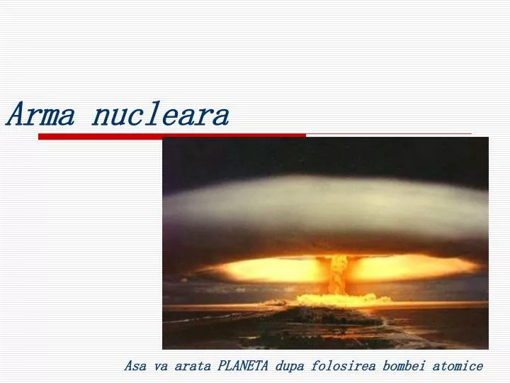 arma nucleara