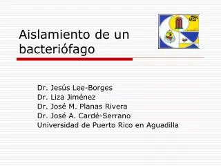 aislamiento de un bacteri fago