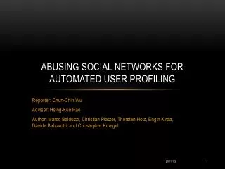 abusing social networks for automated user profiling