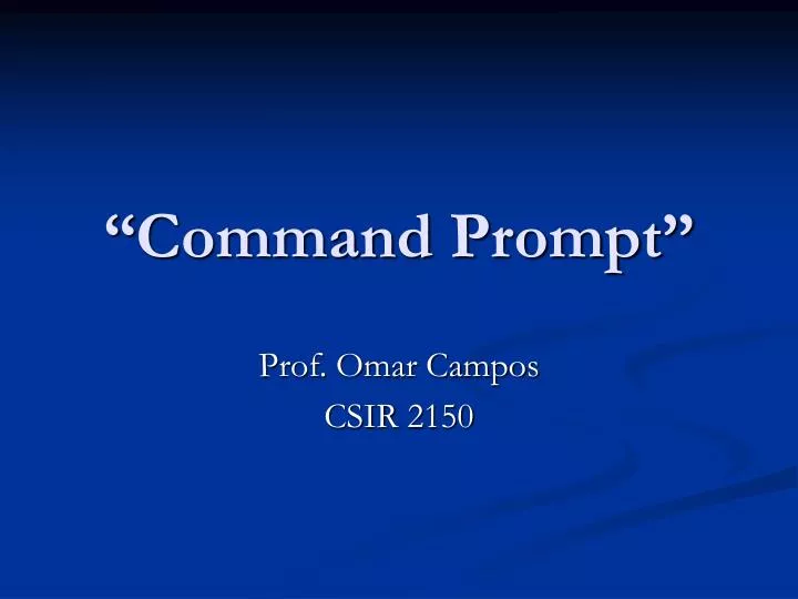 command prompt