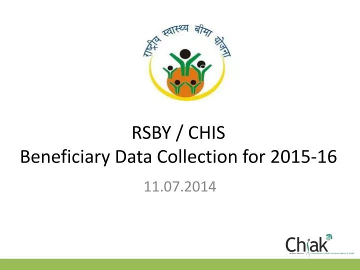 rsby chis beneficiary data collection for 2015 16