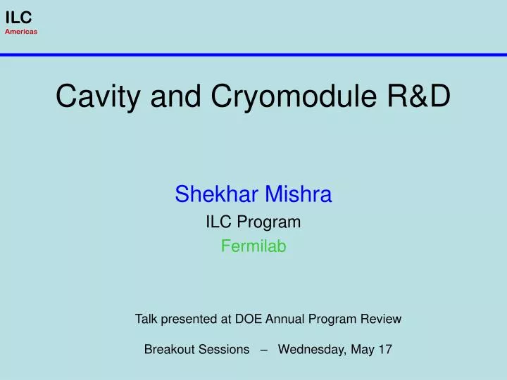 cavity and cryomodule r d