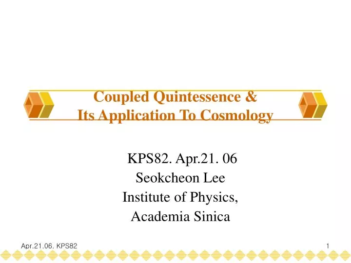 coupled quintessence its application to cosmology