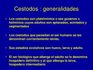 cestodos generalidades