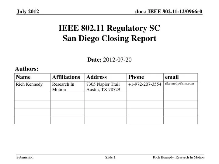 ieee 802 11 regulatory sc san diego closing report