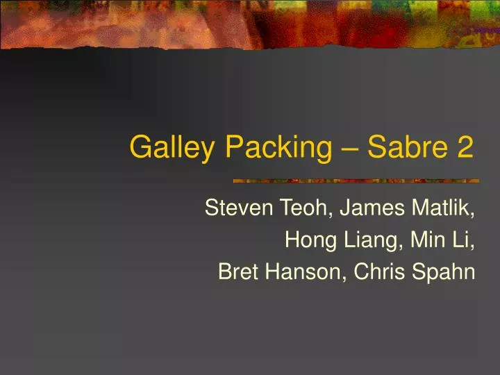 galley packing sabre 2