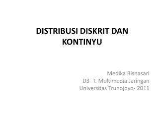 distribusi diskrit dan kontinyu