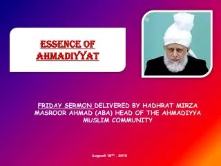 Essence of Ahmadiyyat