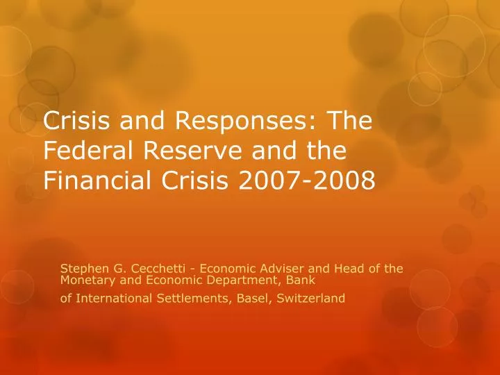 crisis and responses the federal reserve and the financial crisis 2007 2008