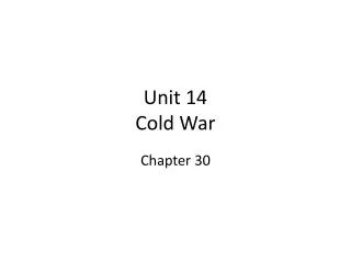 Unit 14 Cold War