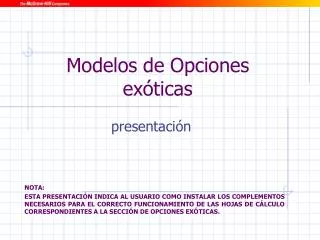 modelos de opciones ex ticas