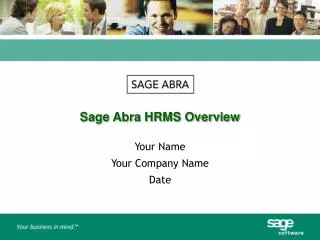 Sage Abra HRMS Overview