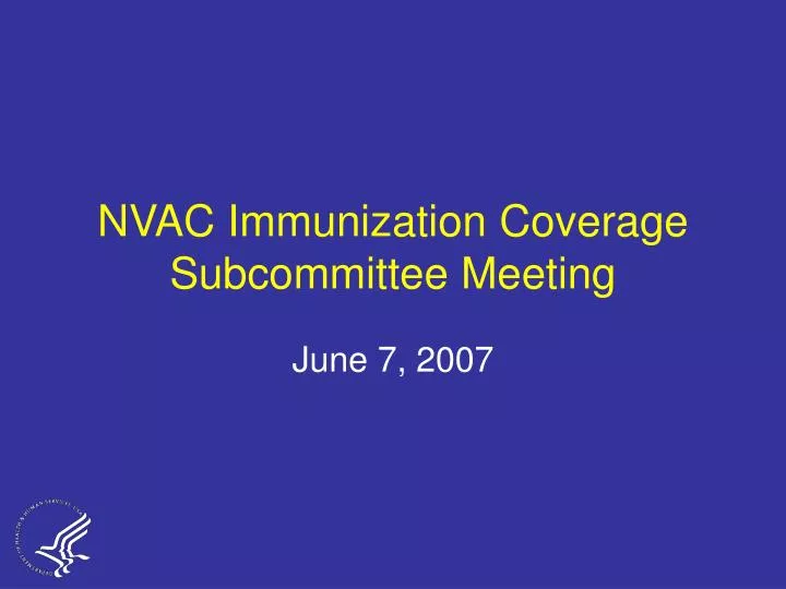 nvac immunization coverage subcommittee meeting
