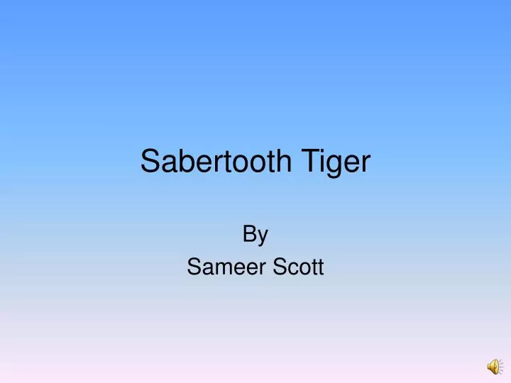 sabertooth tiger