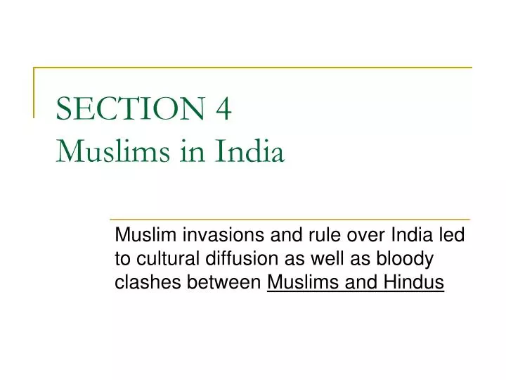 section 4 muslims in india