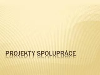 projekty spolupr ce