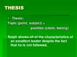THESIS - slide 1