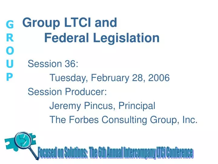 group ltci and federal legislation