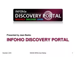 INFOhio Discovery Portal