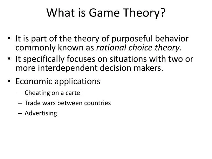 what is game theory