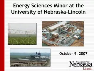 Energy Sciences Minor at the University of Nebraska-Lincoln