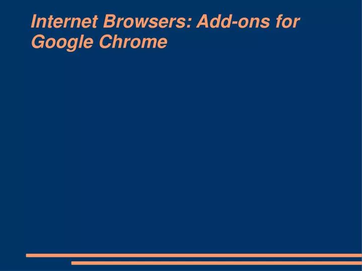 internet browsers add ons for google chrome