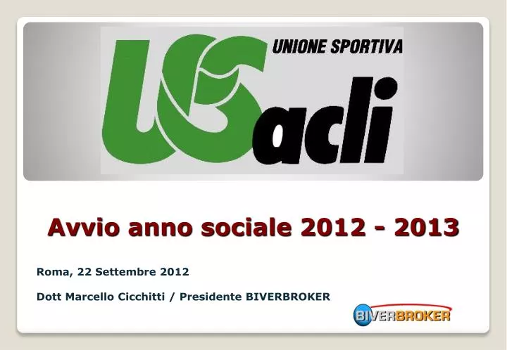 avvio anno sociale 2012 2013