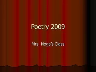Poetry 2009