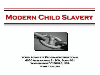 Youth Advocate Program International 4000 Albermarle St. NW, Suite 401