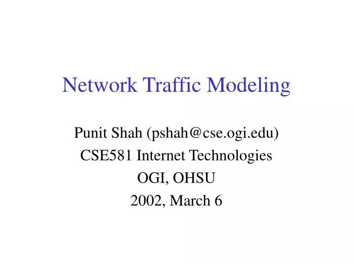 network traffic modeling