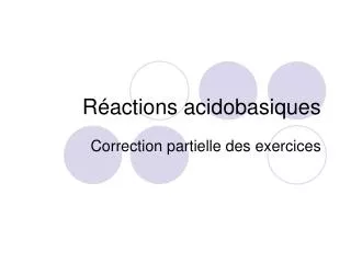 r actions acidobasiques
