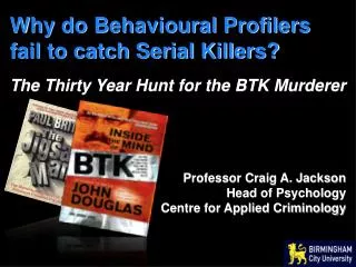 Why do Behavioural Profilers fail to catch Serial Killers?