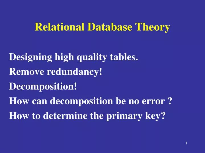 relational database theory
