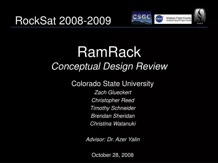 ramrack conceptual design review