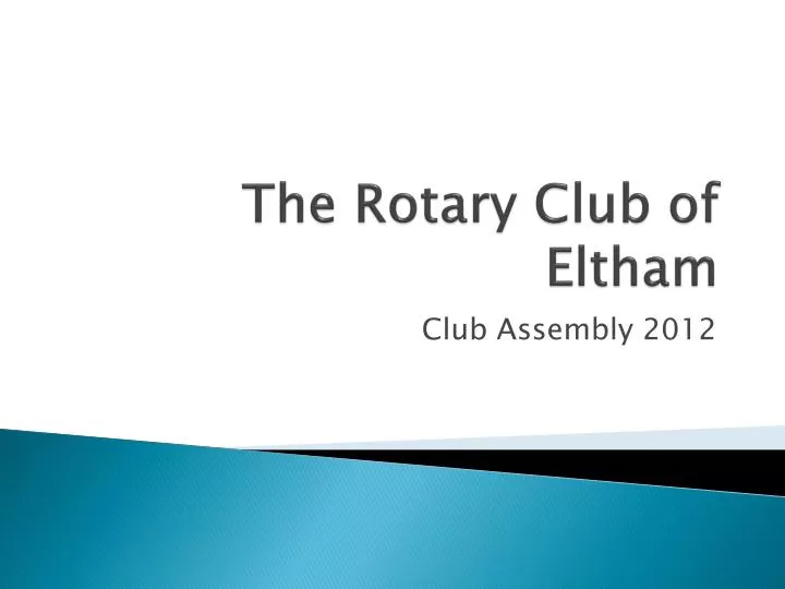 the rotary club of eltham