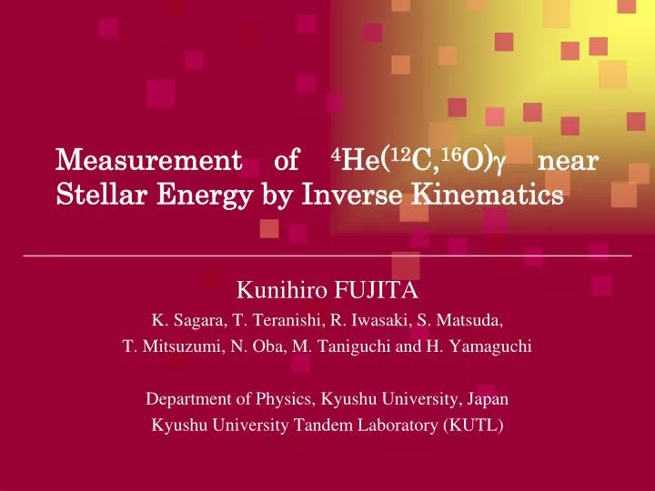 measurement of 4 he 12 c 16 o g near stellar energy by inverse kinematics