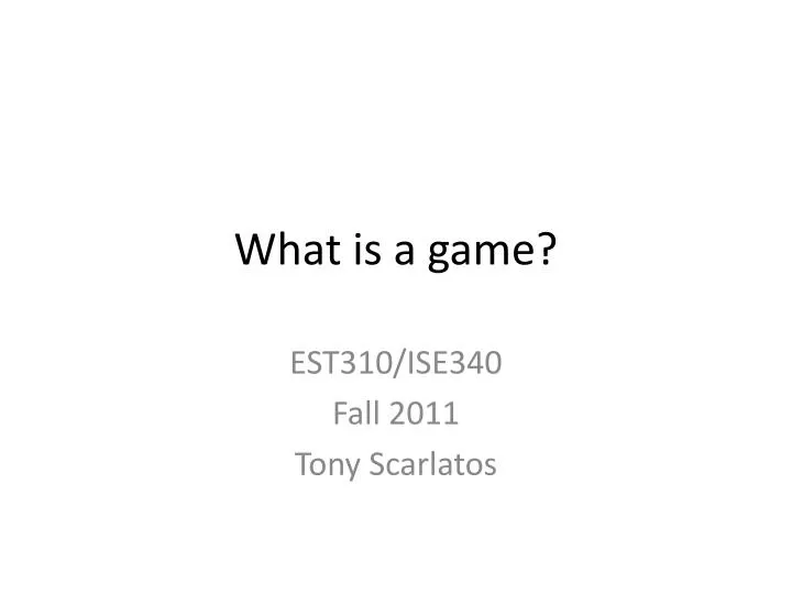 what is a game