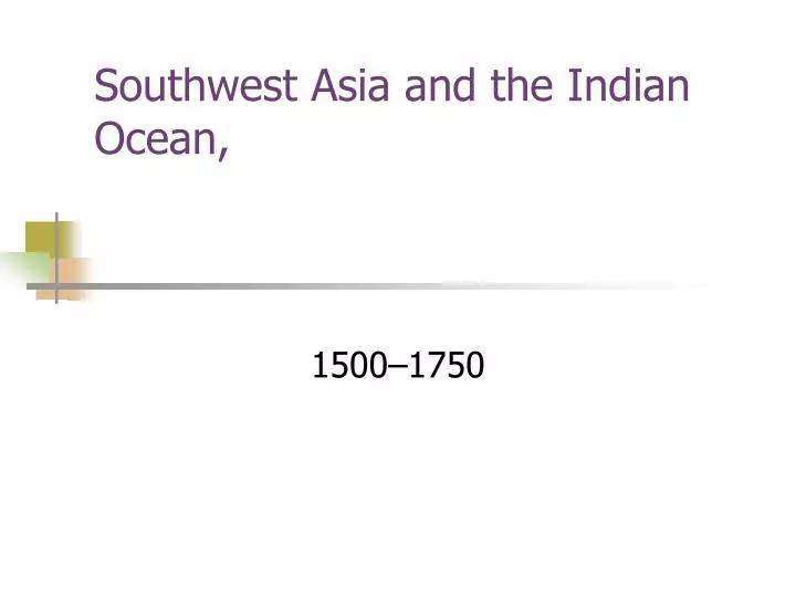 southwest asia and the indian ocean