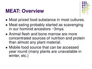 MEAT: Overview